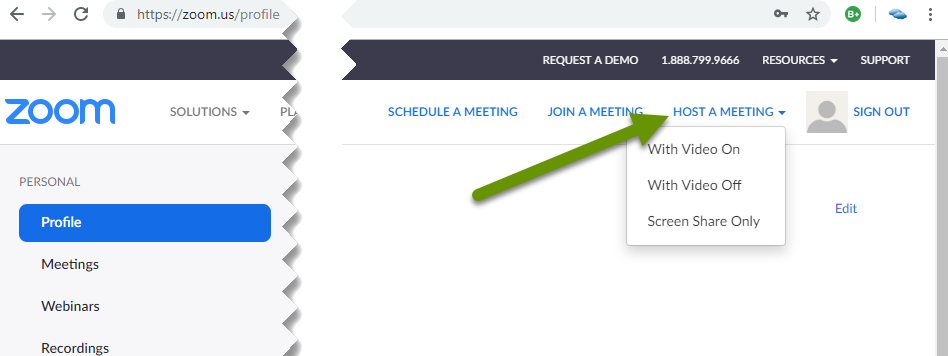 zoom host a meeting login