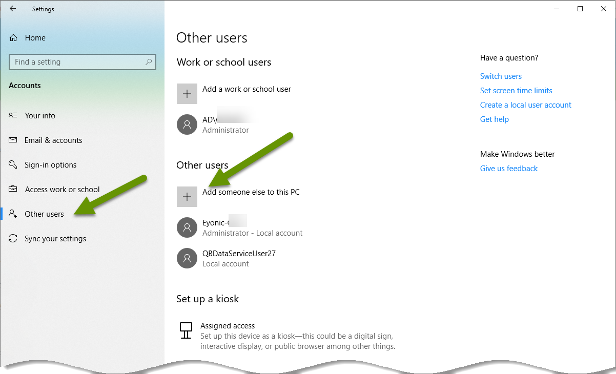 how to add a user account windows 10