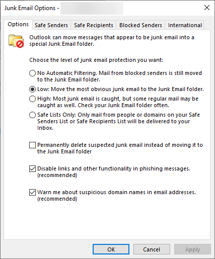 deal with blocked emails on outlook 2016 for mac