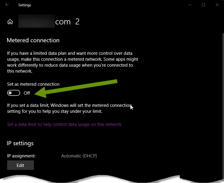 What Does Metered Connection Mean