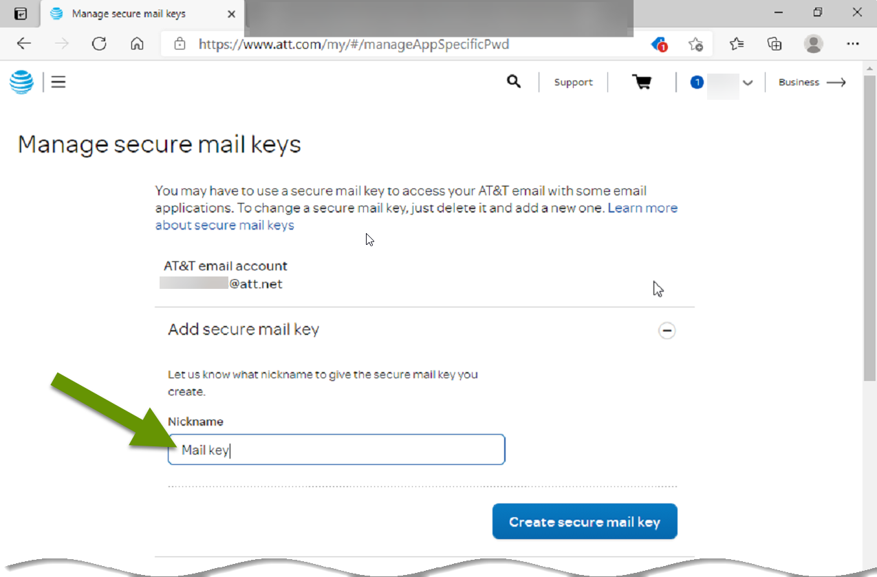 outlook email settings for att net