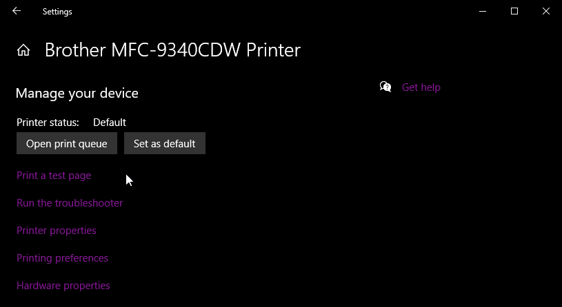 Making Changes to Printer Settings