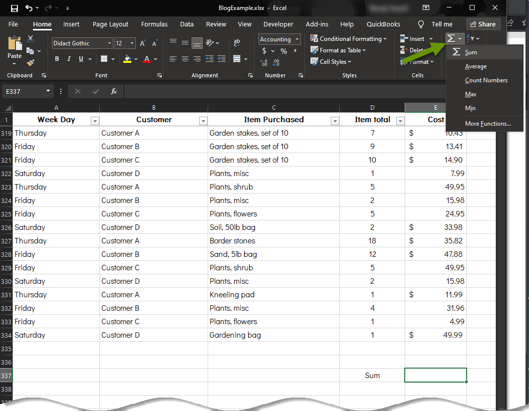 How To Exclude Data From Graph In Excel