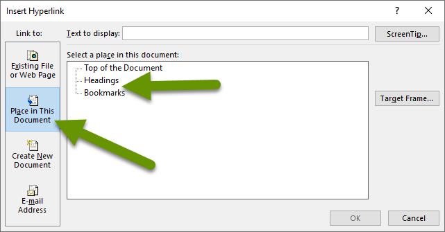 The Best Way To Link To Different Sections In A Word Document