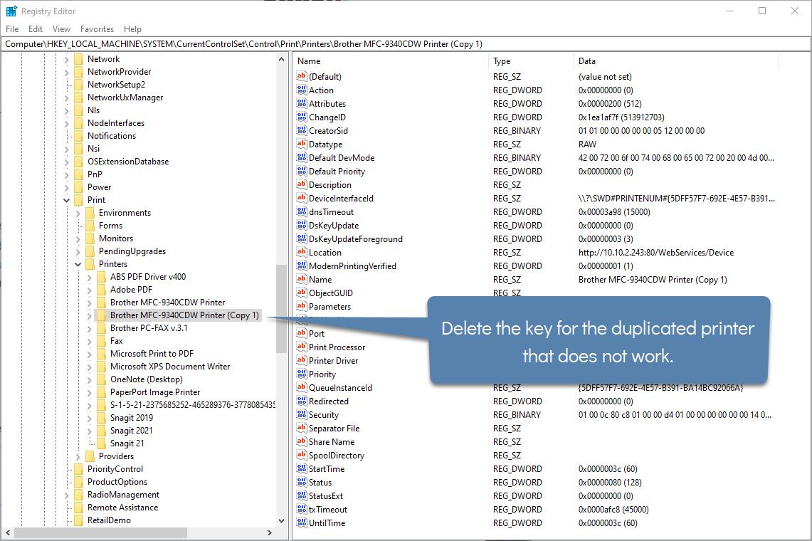 How to Remove Already Deleted Printers that Still Show up in Programs